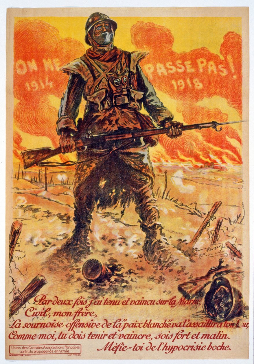 On ne passe pas, 1914-1918, imprimé à Paris, c.1918 - Maurice Louis Henri Neumont