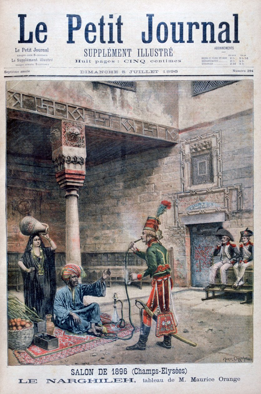 Le Narguilé, Égypte, 1896 - Maurice Orange