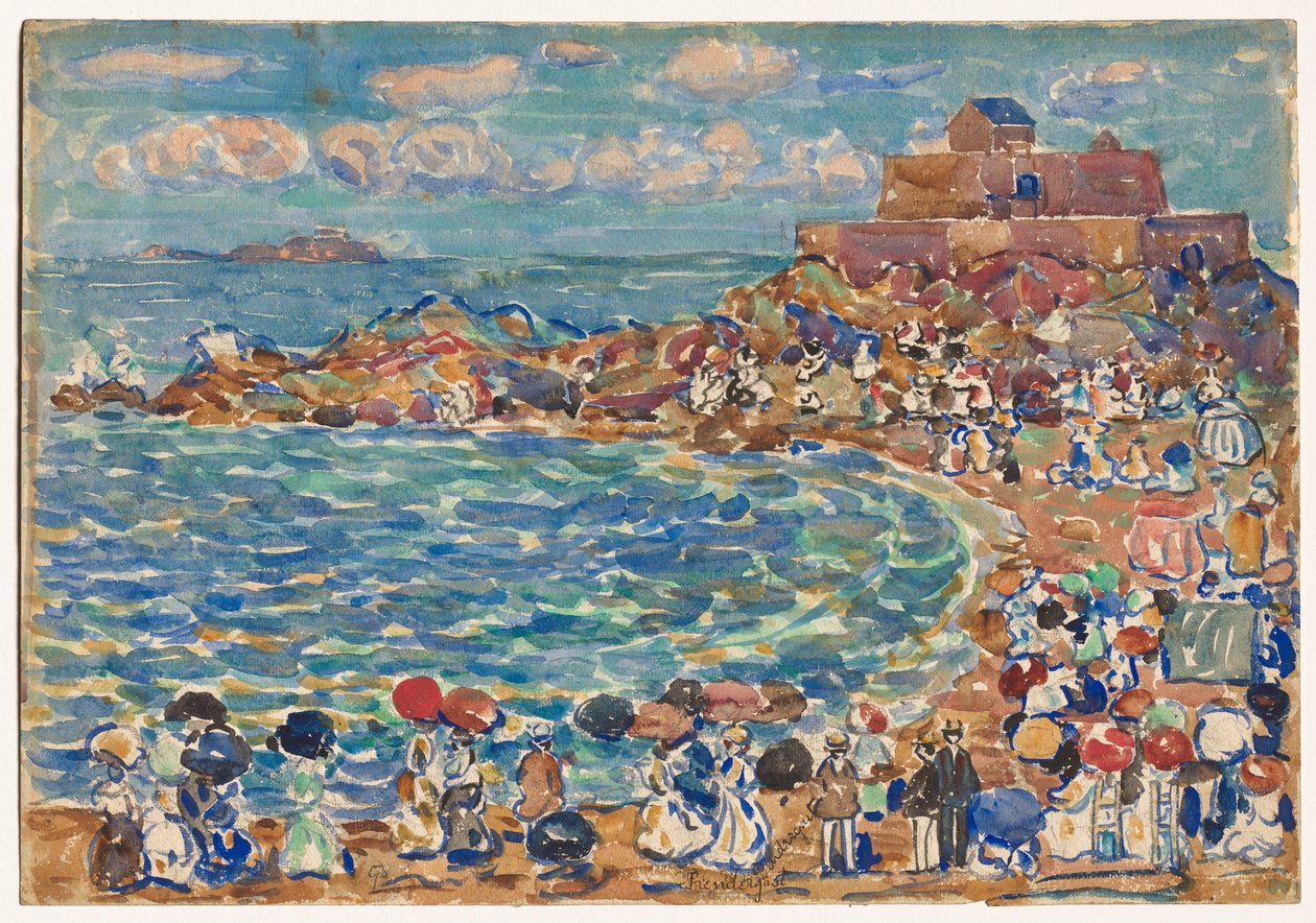 Plage, Saint-Malo - Maurice Prendergast