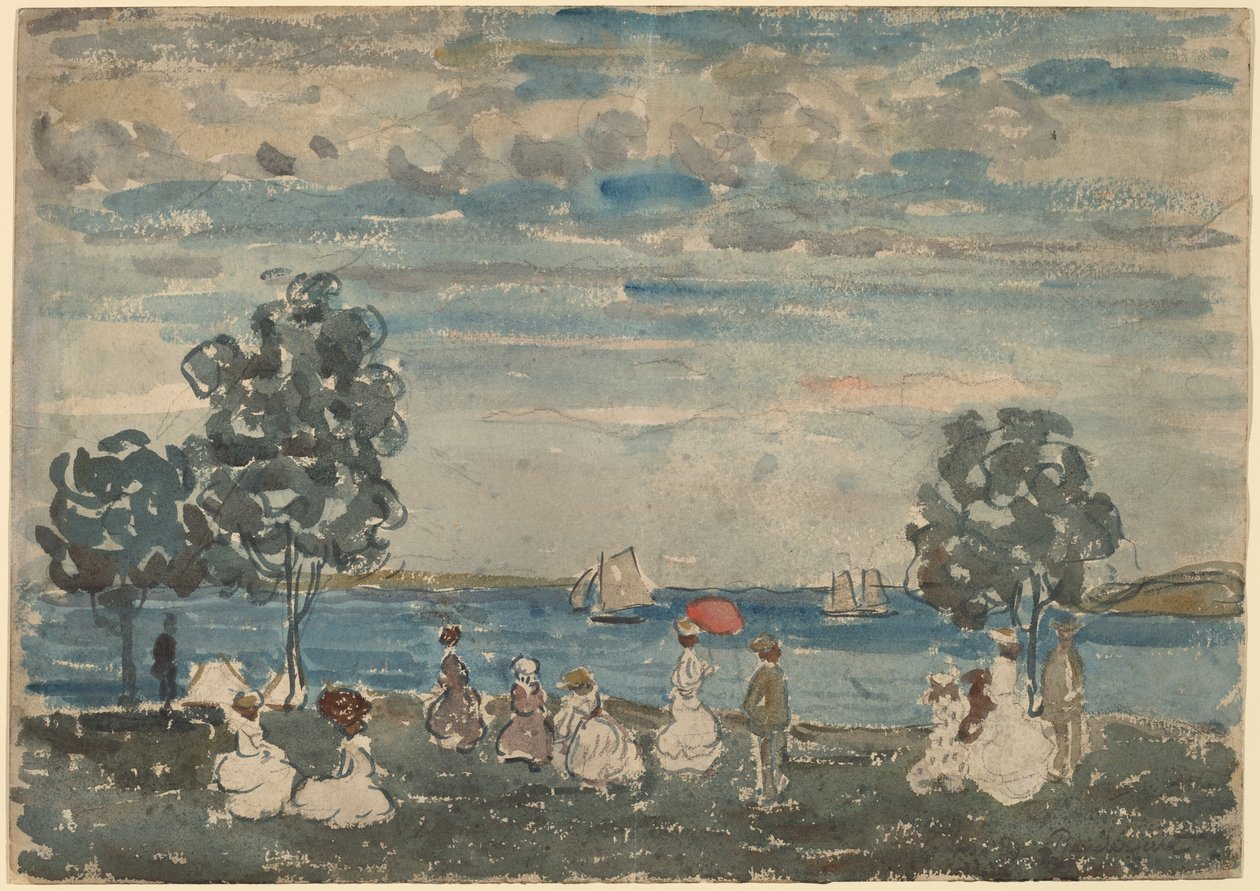 Figures sur une plage - Maurice Brazil Prendergast