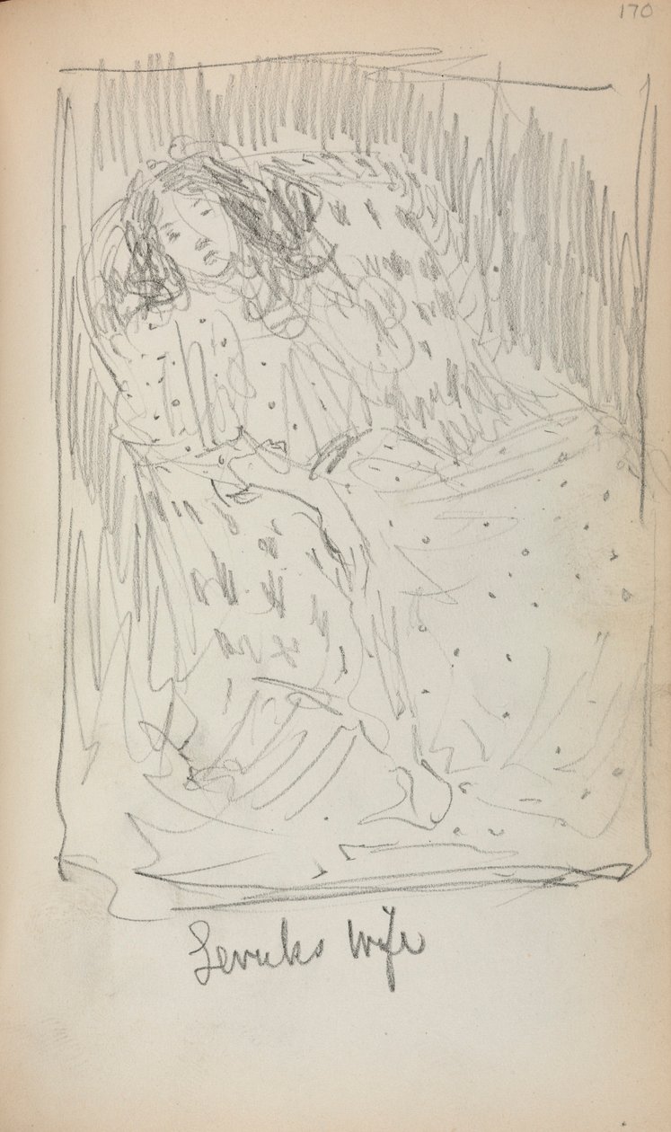 Carnet de croquis italien : La femme de Levuk (page 170) - Maurice Prendergast