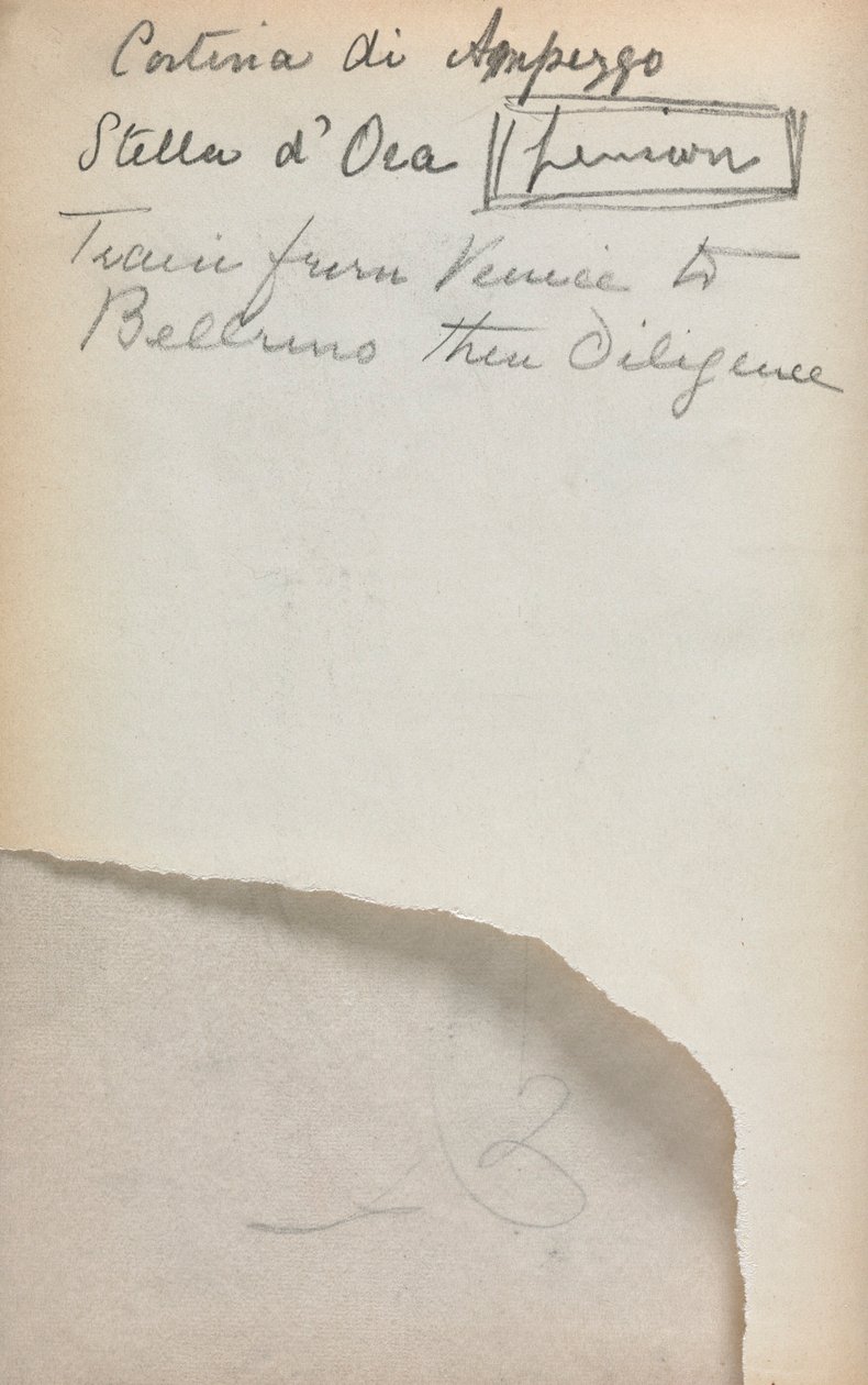 Carnet de croquis italien : Notes (page 3) - Maurice Prendergast