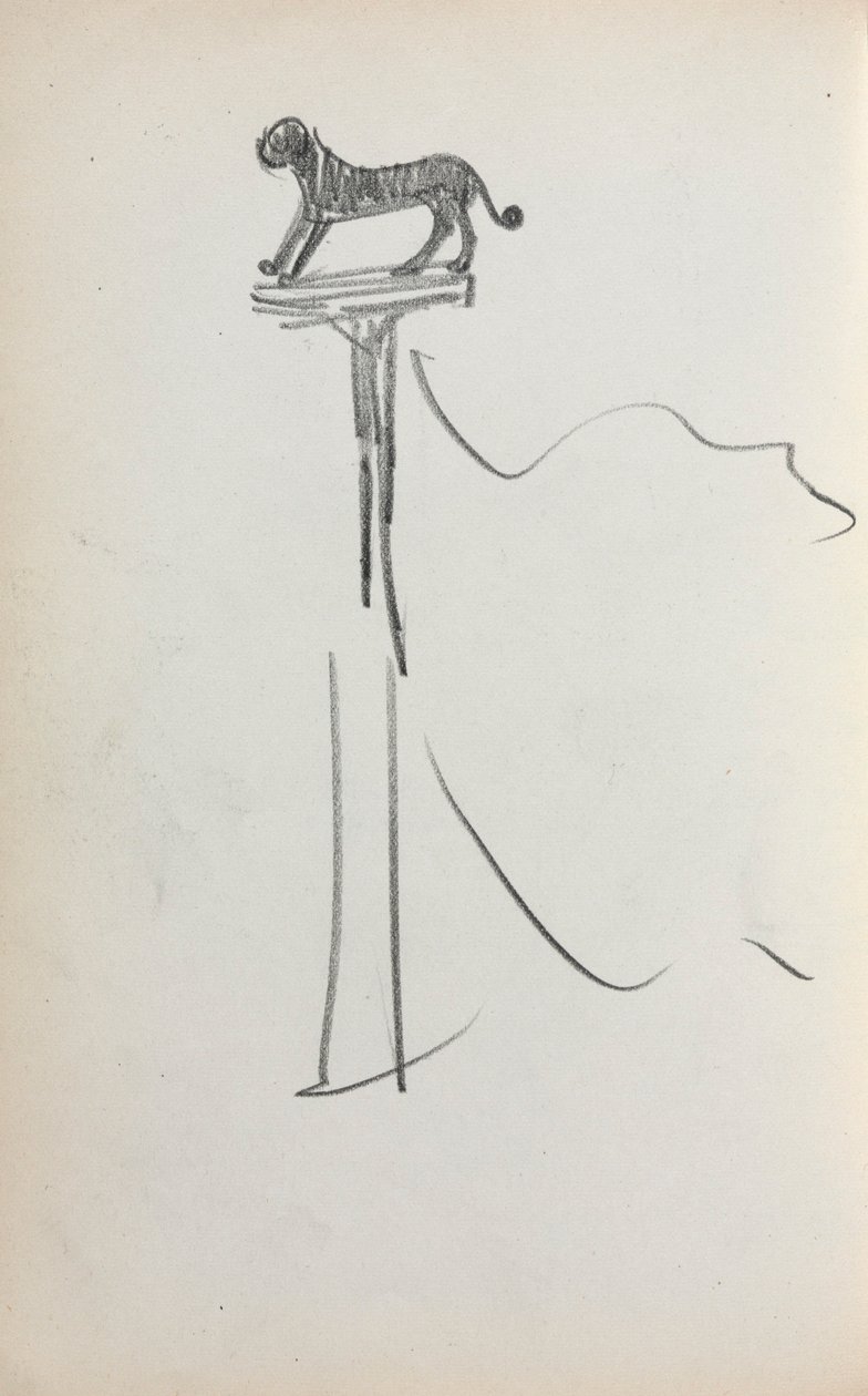 Carnet de croquis italien : Lion de San Marco ( ) (page 39) - Maurice Prendergast