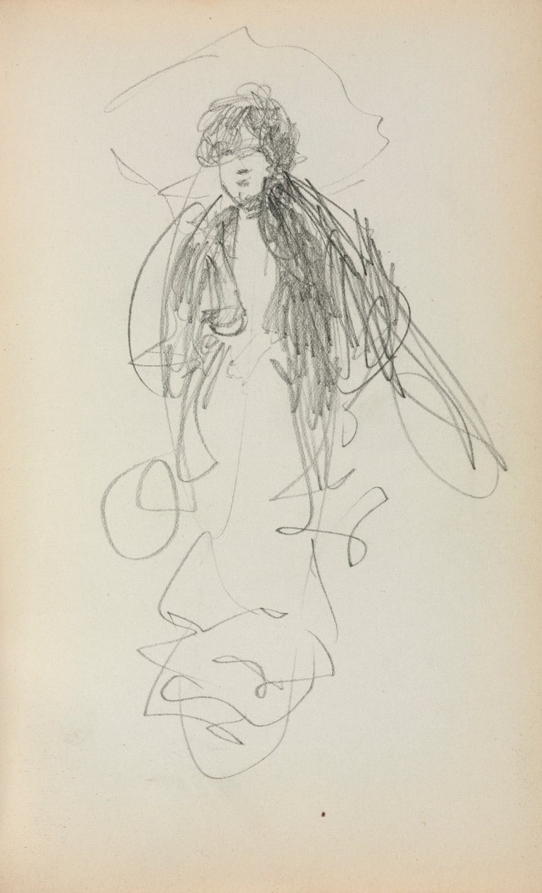 Carnet de croquis italien : Femme debout (page 219) - Maurice Prendergast
