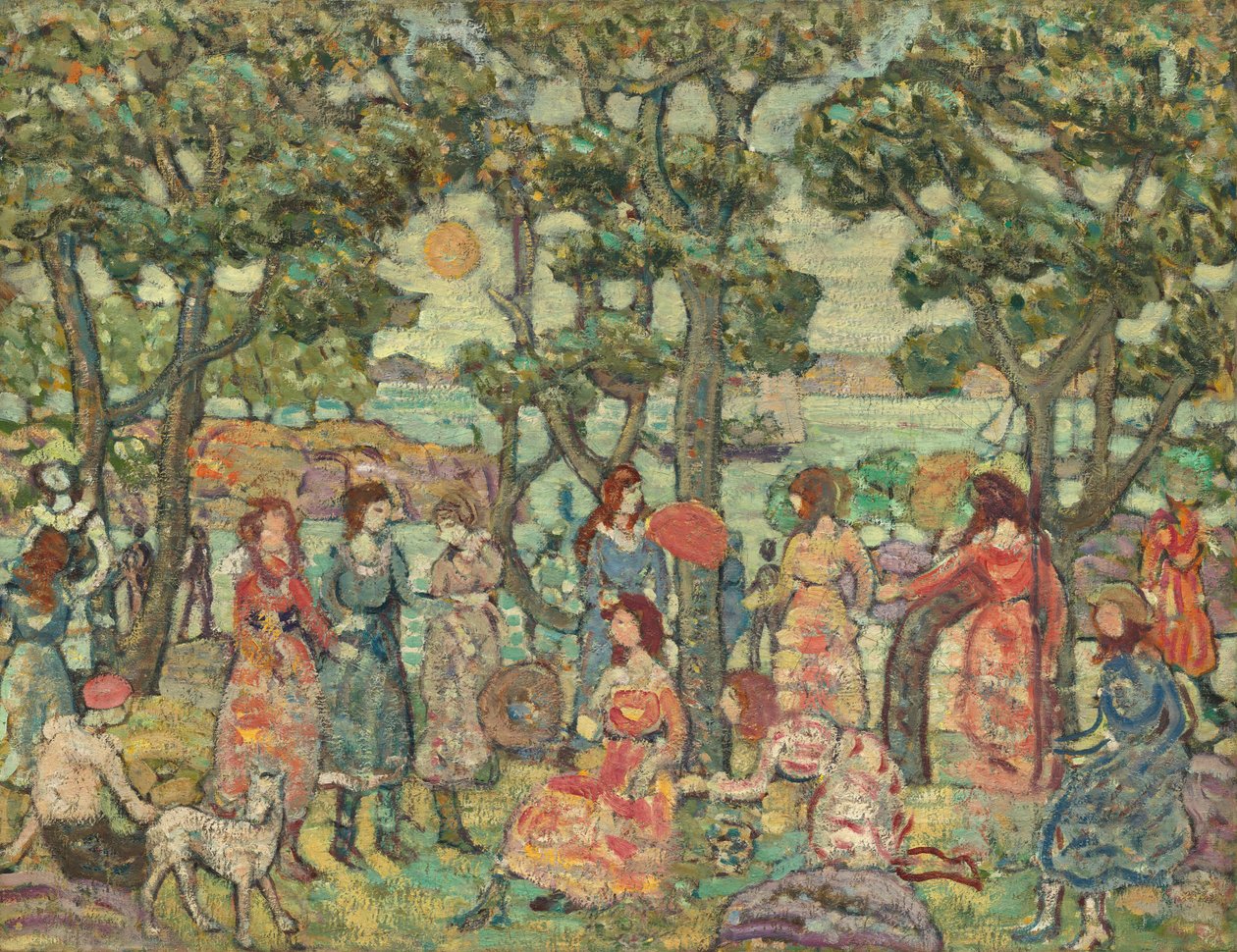 Paysage avec des personnages - Maurice Prendergast