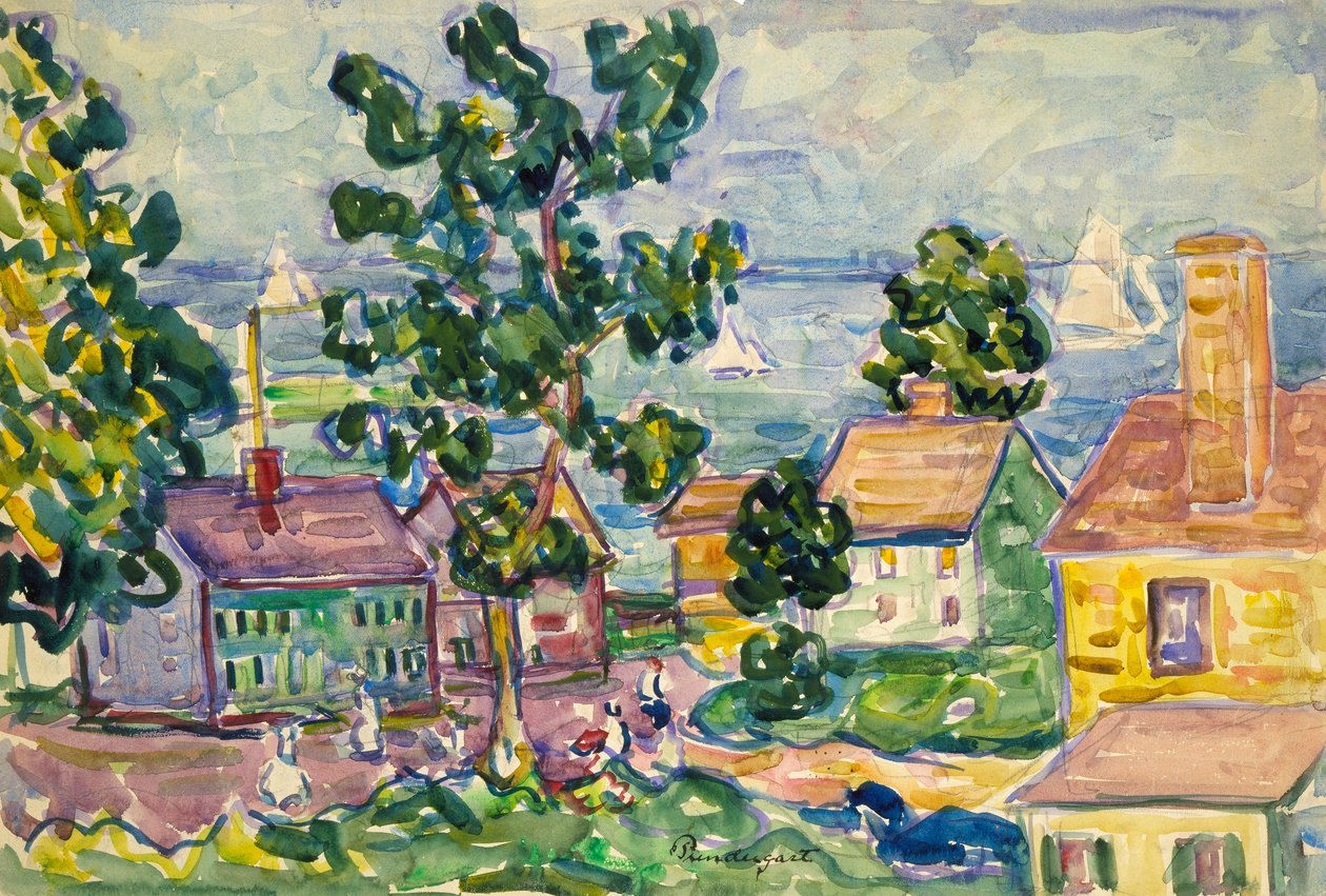 Village côtier de Nouvelle-Angleterre - Maurice Prendergast