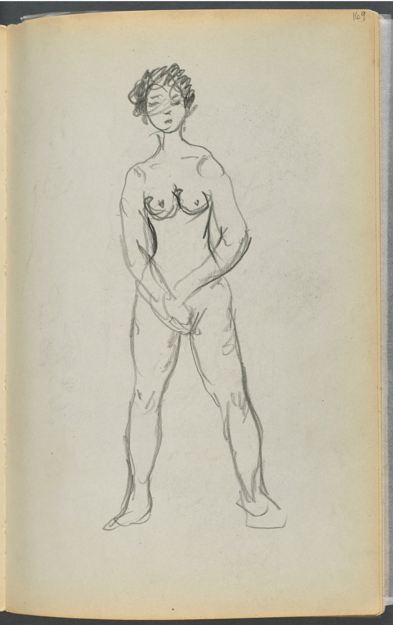 Sketchbook- The Granite Shore Hotel, Rockport, page 169 : Nu féminin - Maurice Prendergast