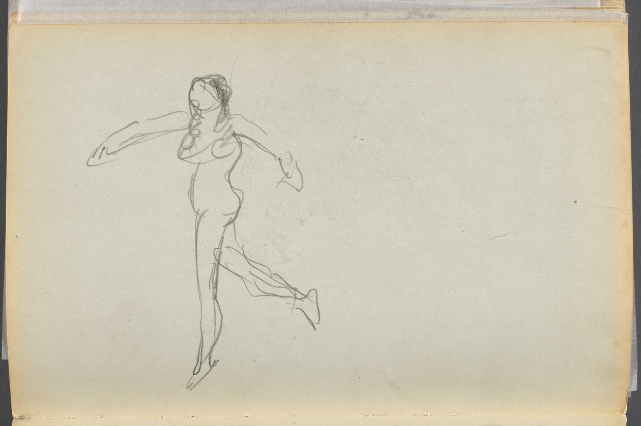Sketchbook- The Granite Shore Hotel, Rockport, page 170 : Nu féminin - Maurice Prendergast