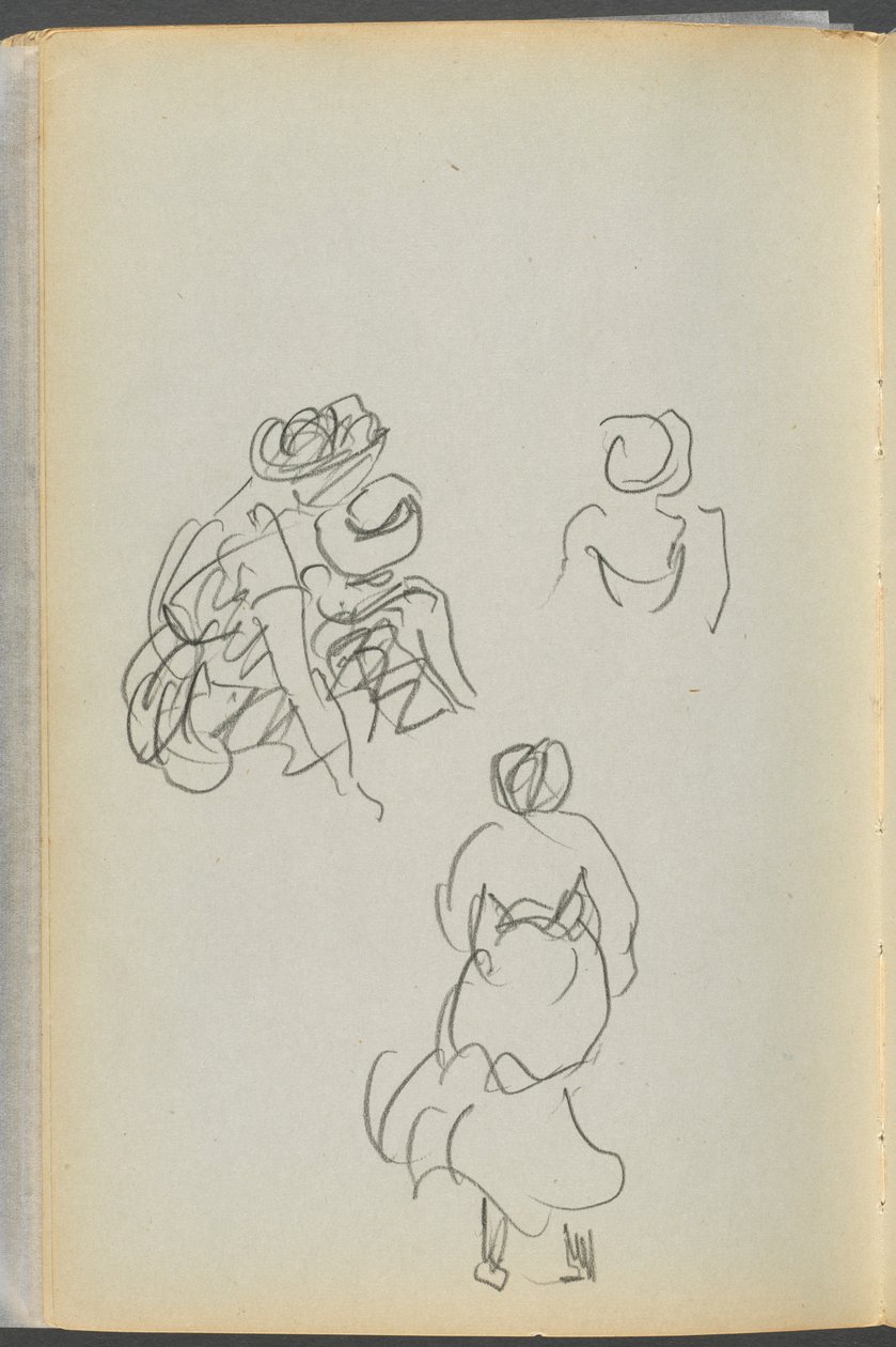 Sketchbook- The Granite Shore Hotel, Rockport, page 172 : Figures - Maurice Prendergast