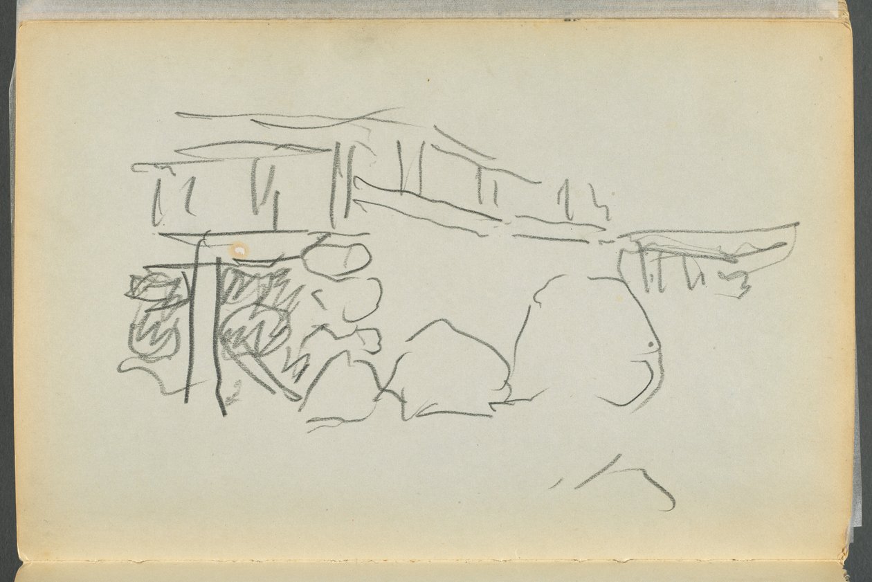 Sketchbook- The Granite Shore Hotel, Rockport, page 178 : Clôture - Maurice Prendergast