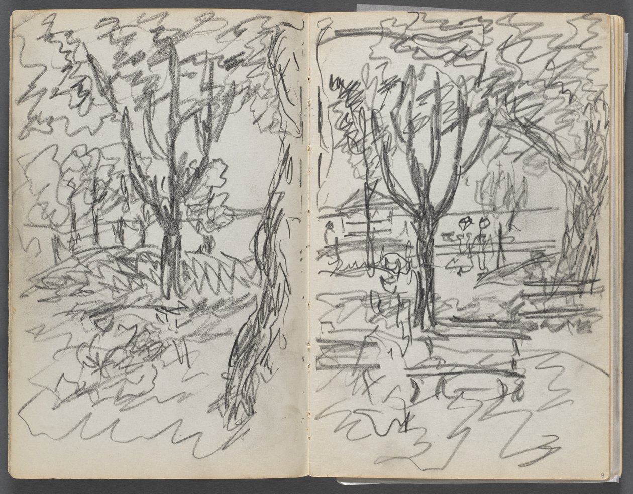 Carnet de croquis, The Dells, N° 127, page 008  9 : Paysage - Maurice Prendergast
