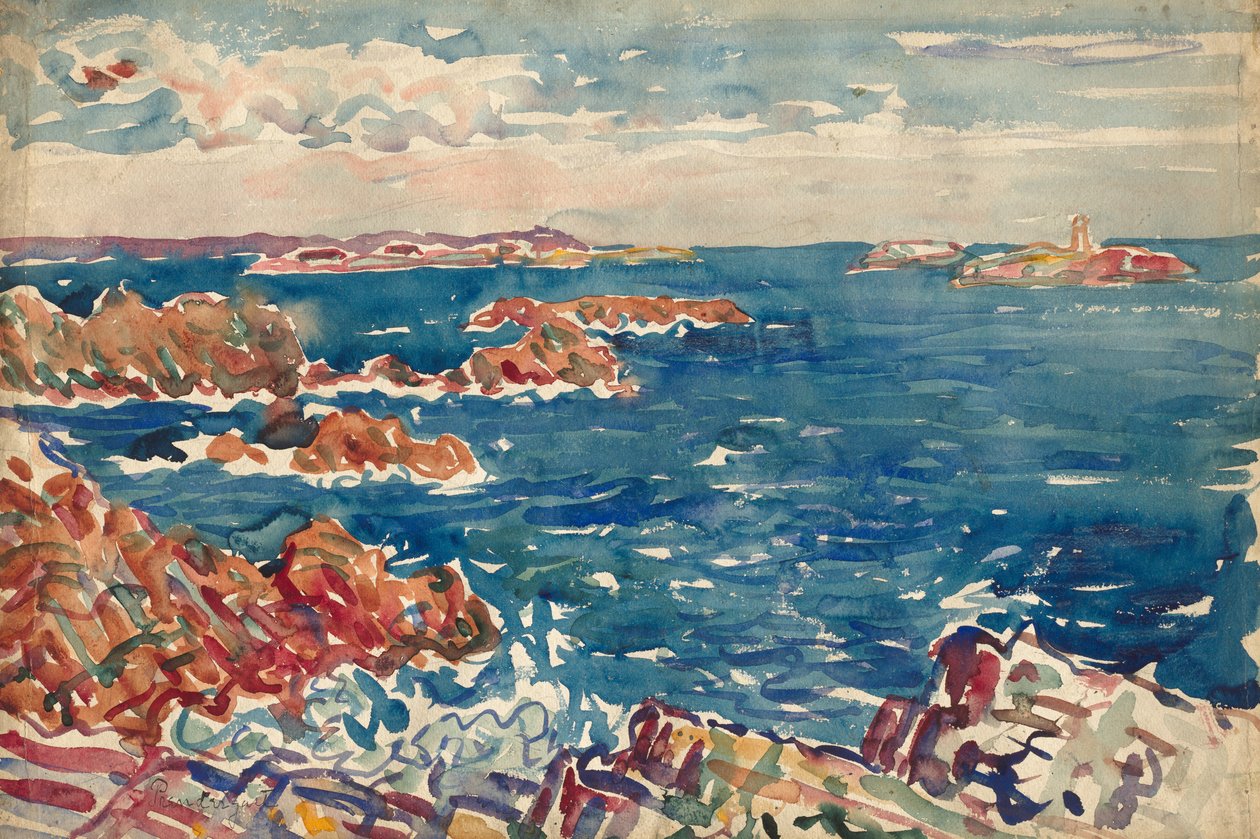 Le rivage rocheux - Maurice Prendergast