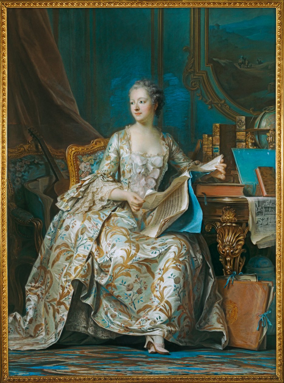 La marquise de Pompadour, maîtresse influente du roi Louis XV ... - Maurice Quentin de La Tour
