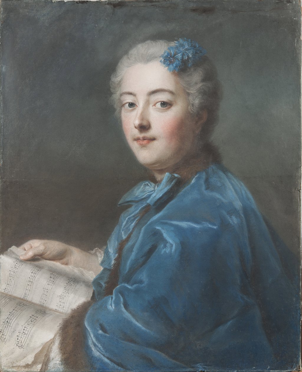 Portrait de Marie Sophie de Courcillon, Duchesse de Picquigny, Princesse de Rohan - Maurice Quentin de La Tour