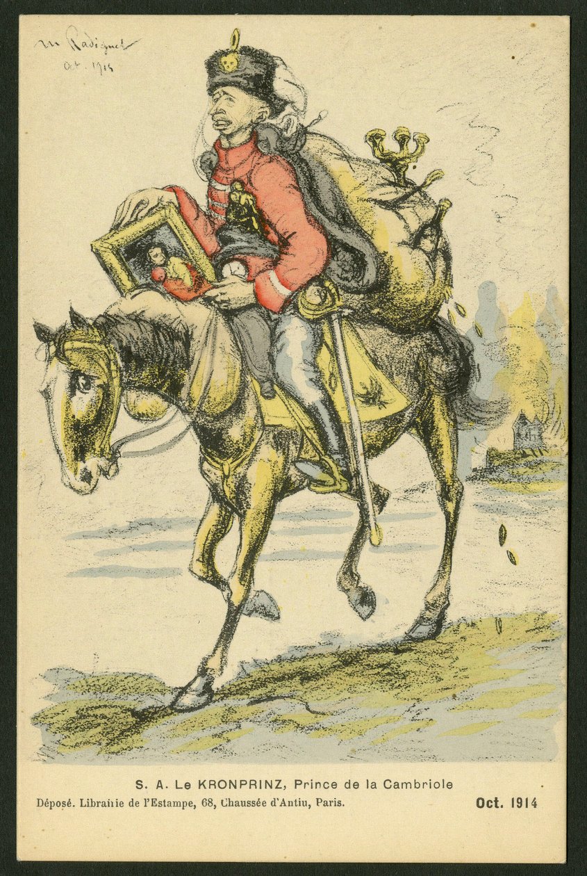 Carte postale, satirique en couleurs - Maurice Radiguet