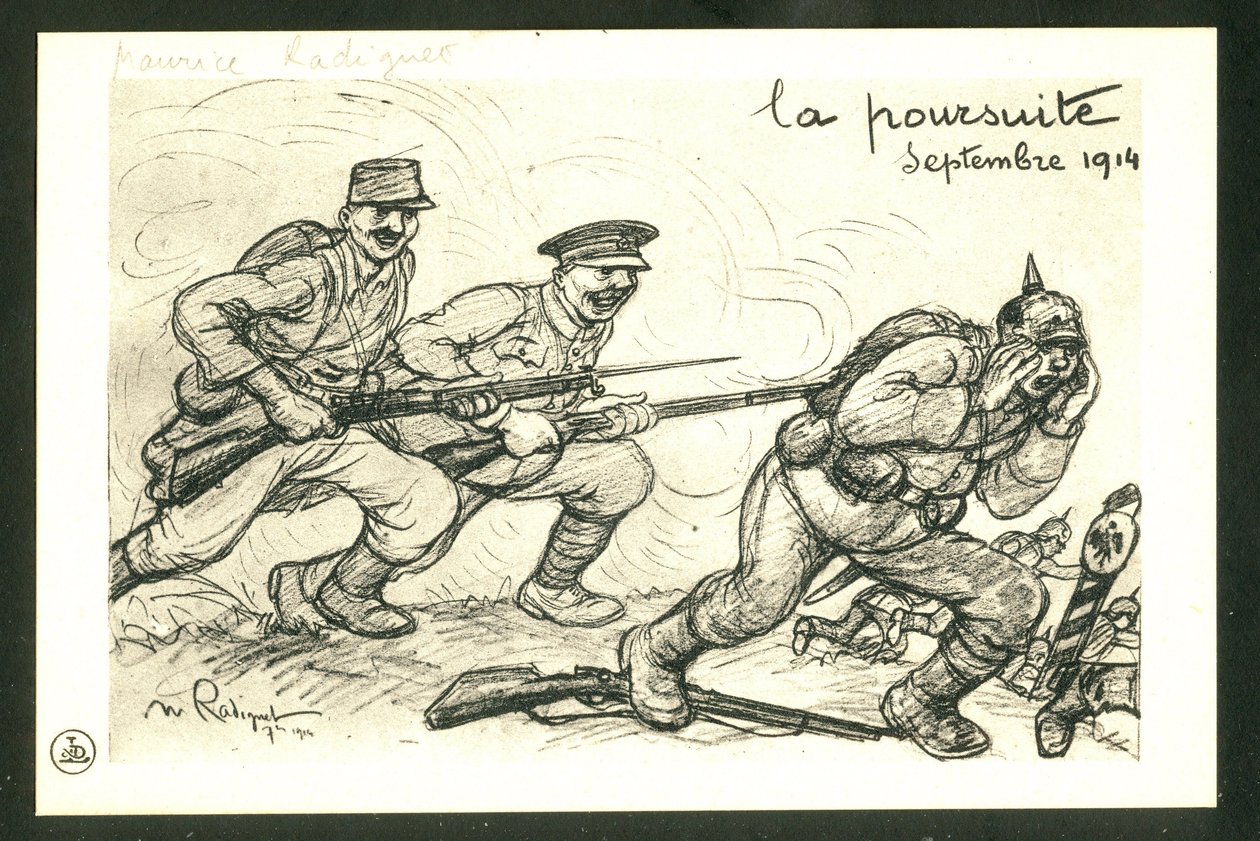Carte postale, satirique en N & B - Maurice Radiguet