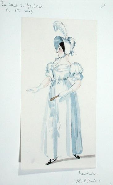 George Sand (1804-76) jouant le rôle d