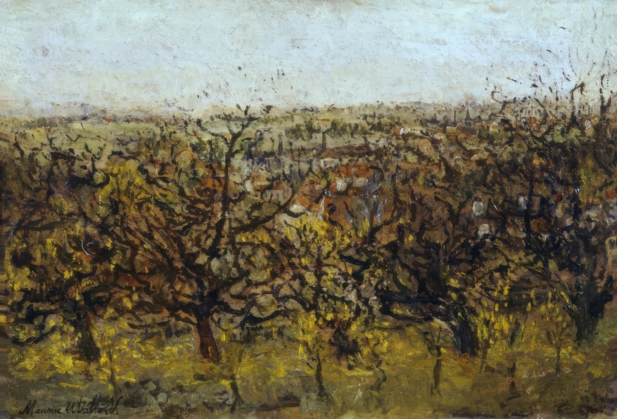 Pommiers à Montmagny - Maurice Utrillo
