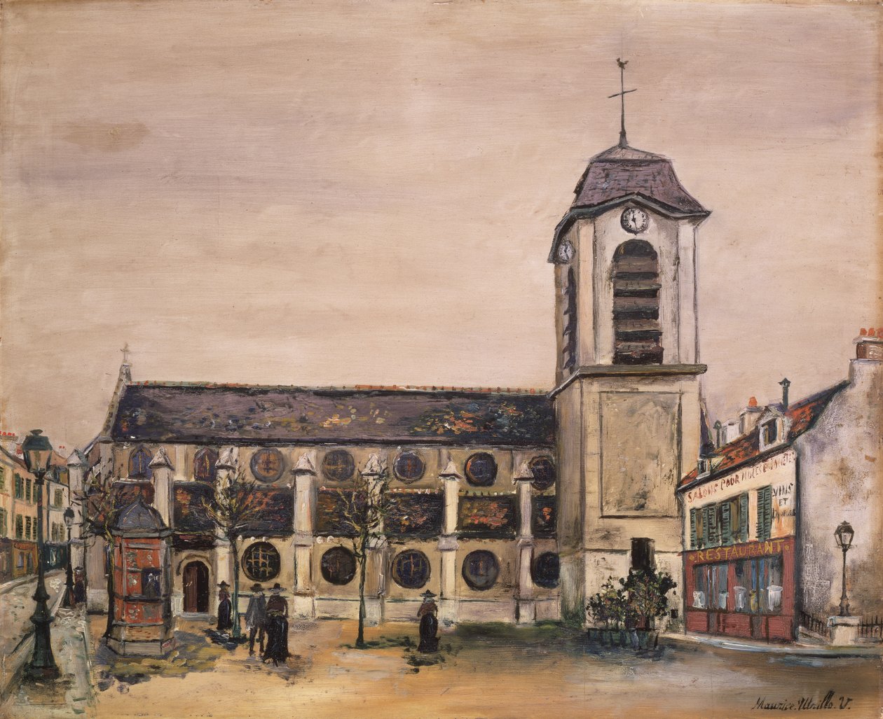 Église (huile sur toile) - Maurice Utrillo