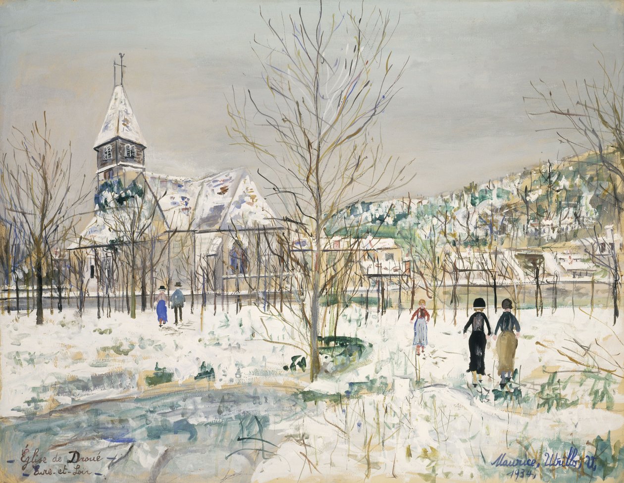 Eglise de Droue, Eure et Loire - Maurice Utrillo
