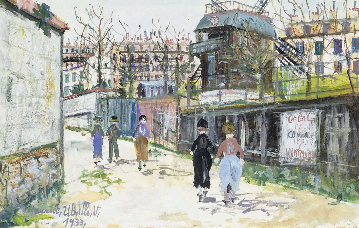 Le Moulin de la Galette, Montmartre - Maurice Utrillo