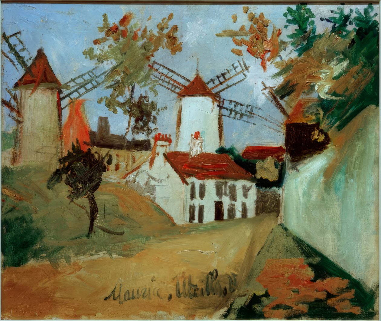Les trois moulins de Montmarte - Maurice Utrillo