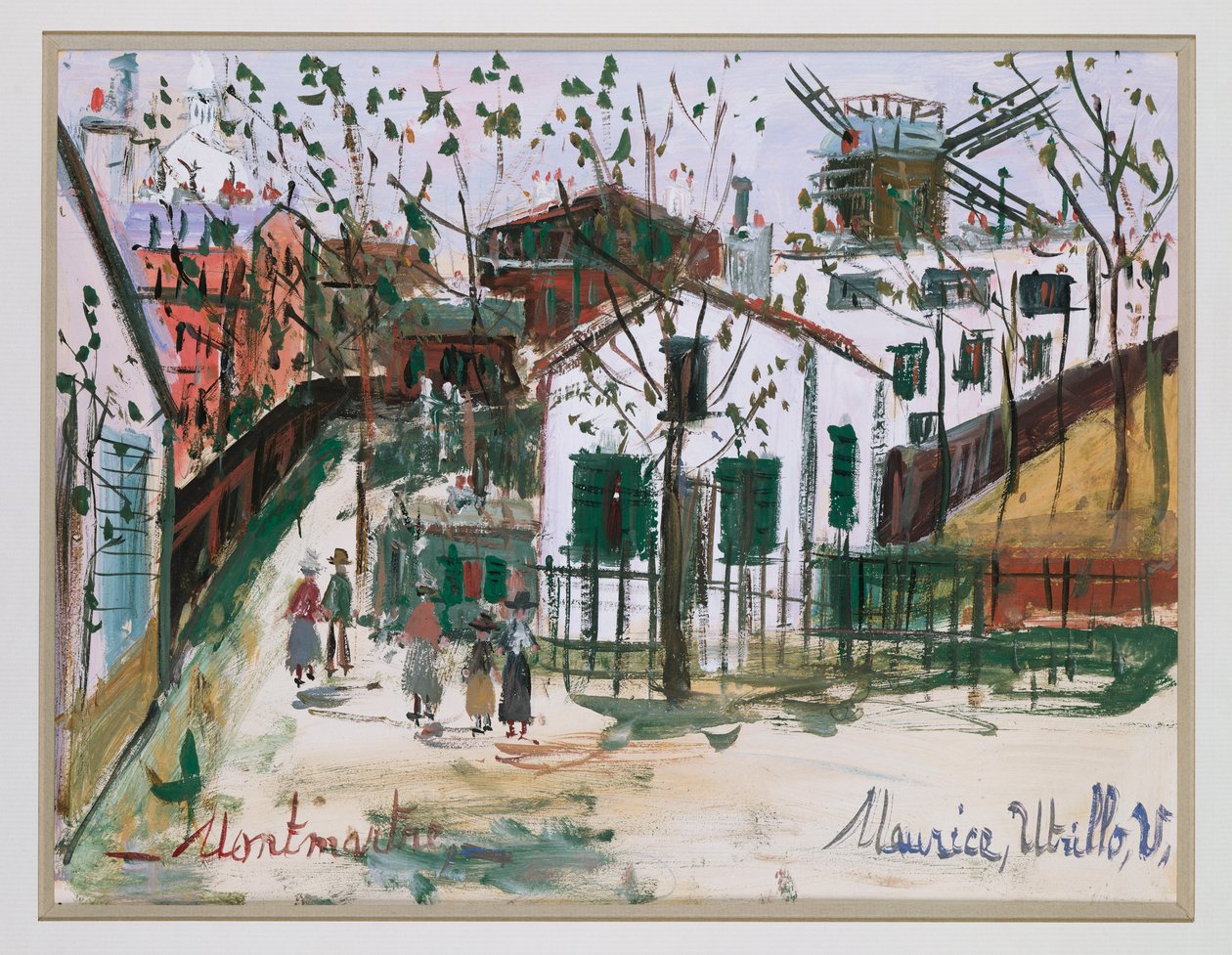 Montmartre (gouache sur papier) - Maurice Utrillo