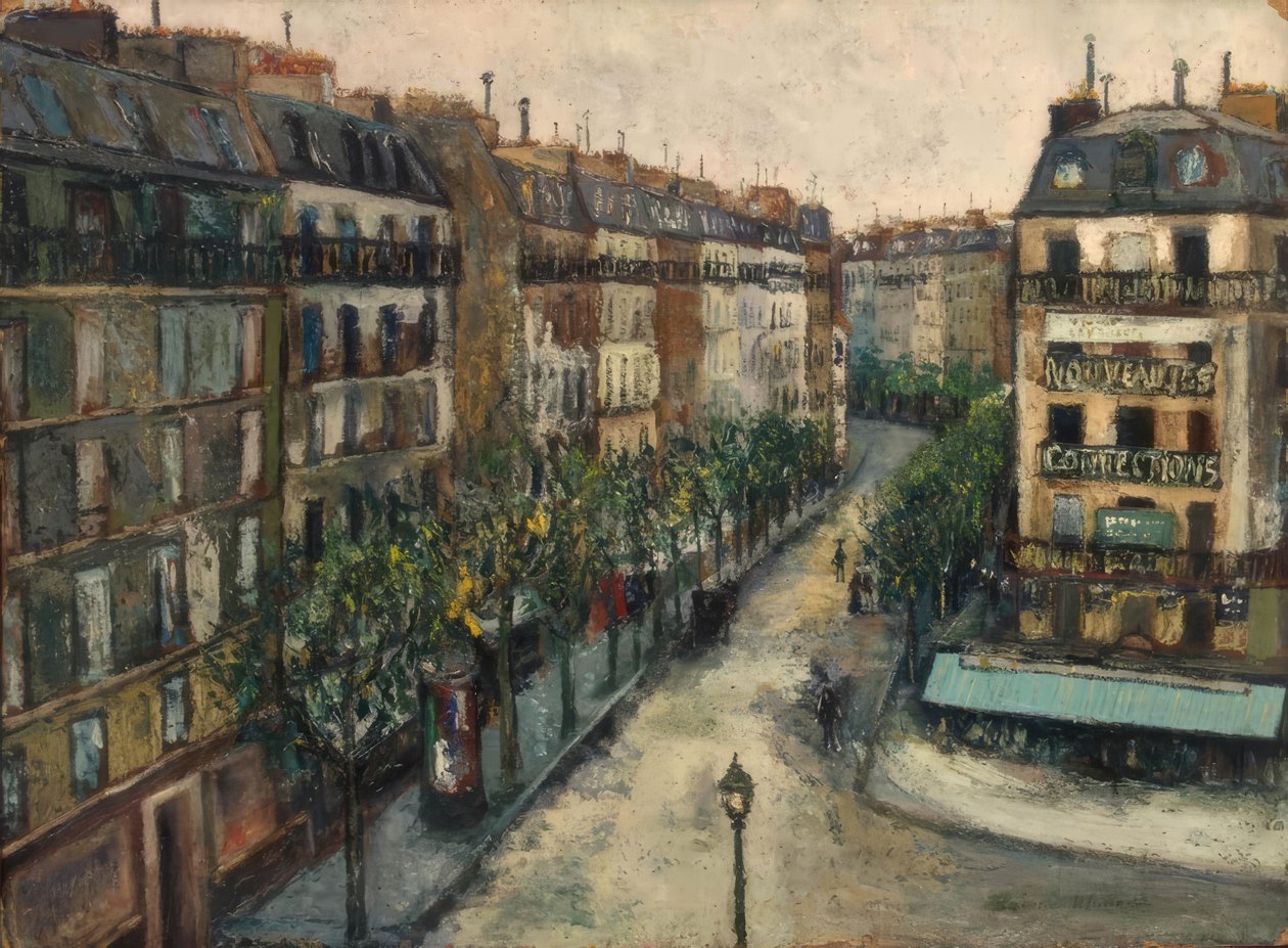 Rue Custine a Monmartre - Maurice Utrillo
