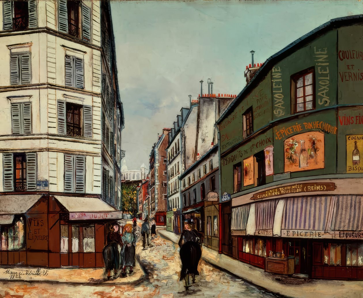 Rue Sevestre, Montmartre  - Maurice Utrillo