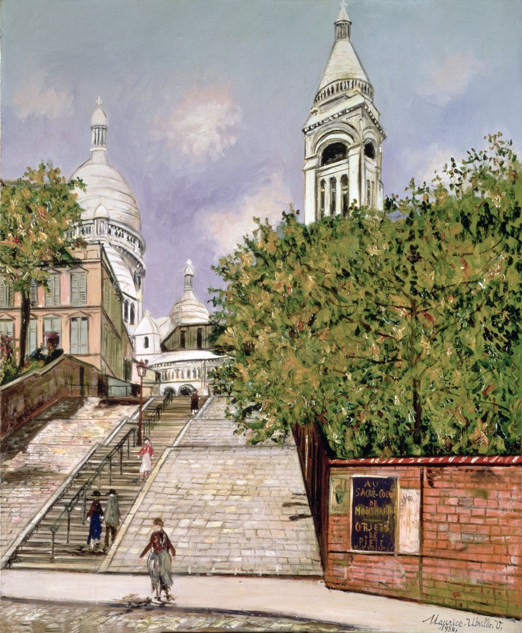 Les marches du Sacré-Cœur, Montmartre - Maurice Utrillo