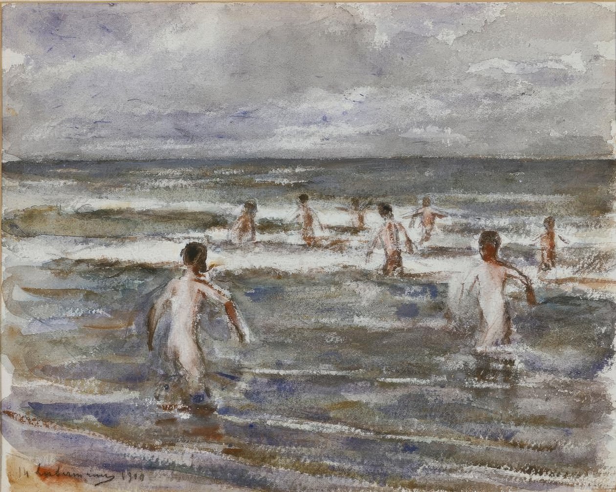 Garçons se baignant - Max Liebermann