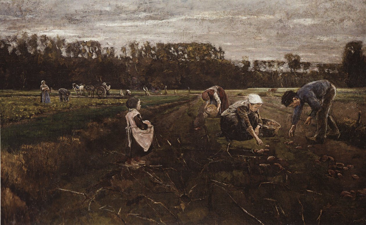 Récolte de pommes de terre à Barbizon - Max Liebermann