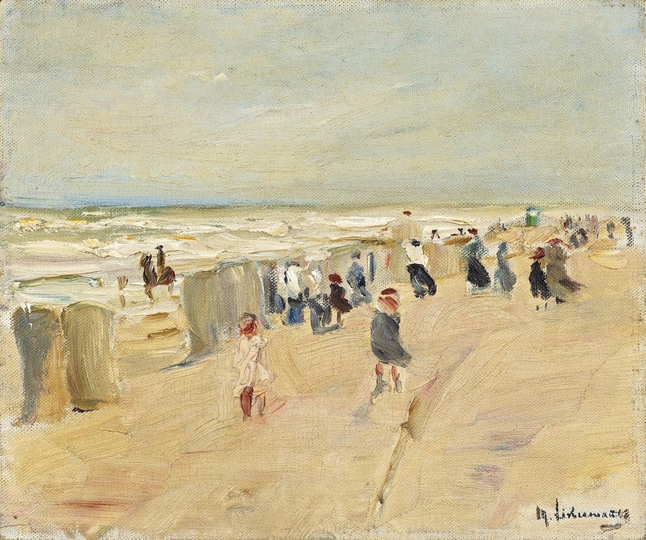Plage à Noordwijk par tempête - Max Liebermann