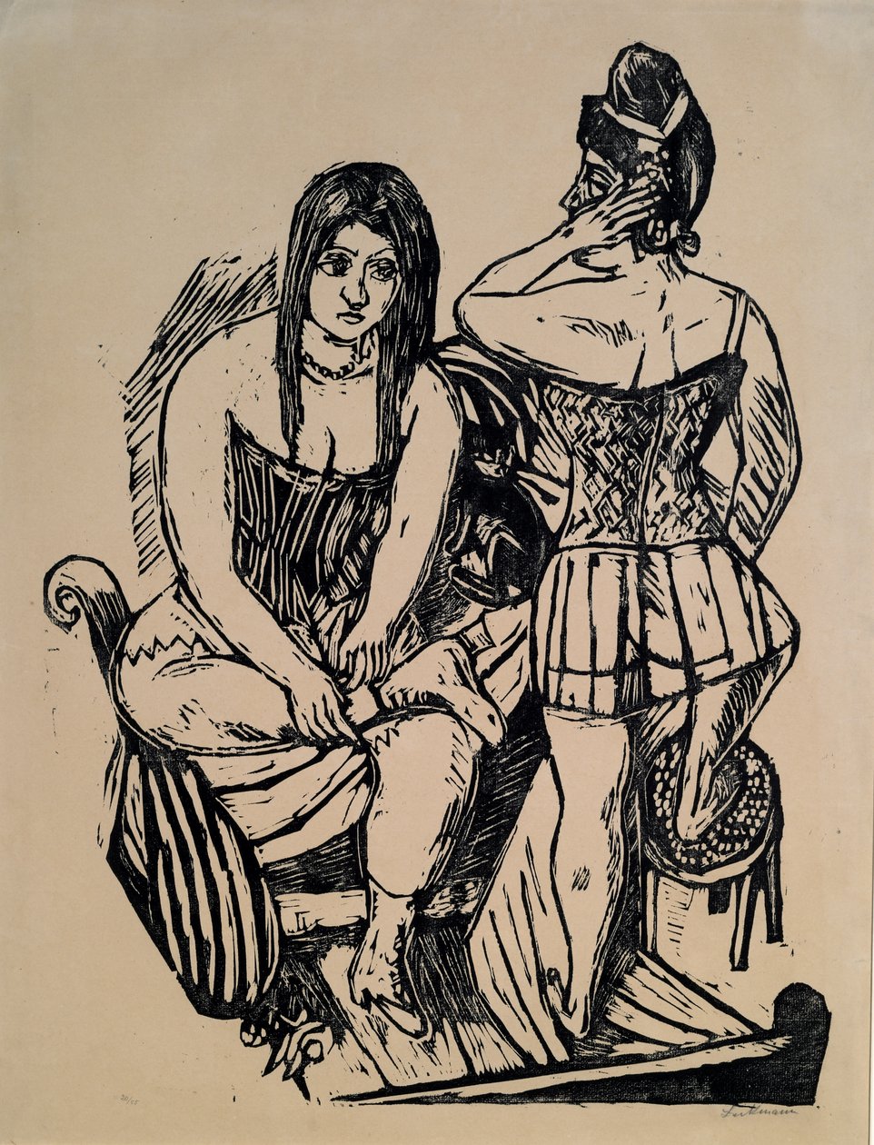 À la toilette - Max Beckmann