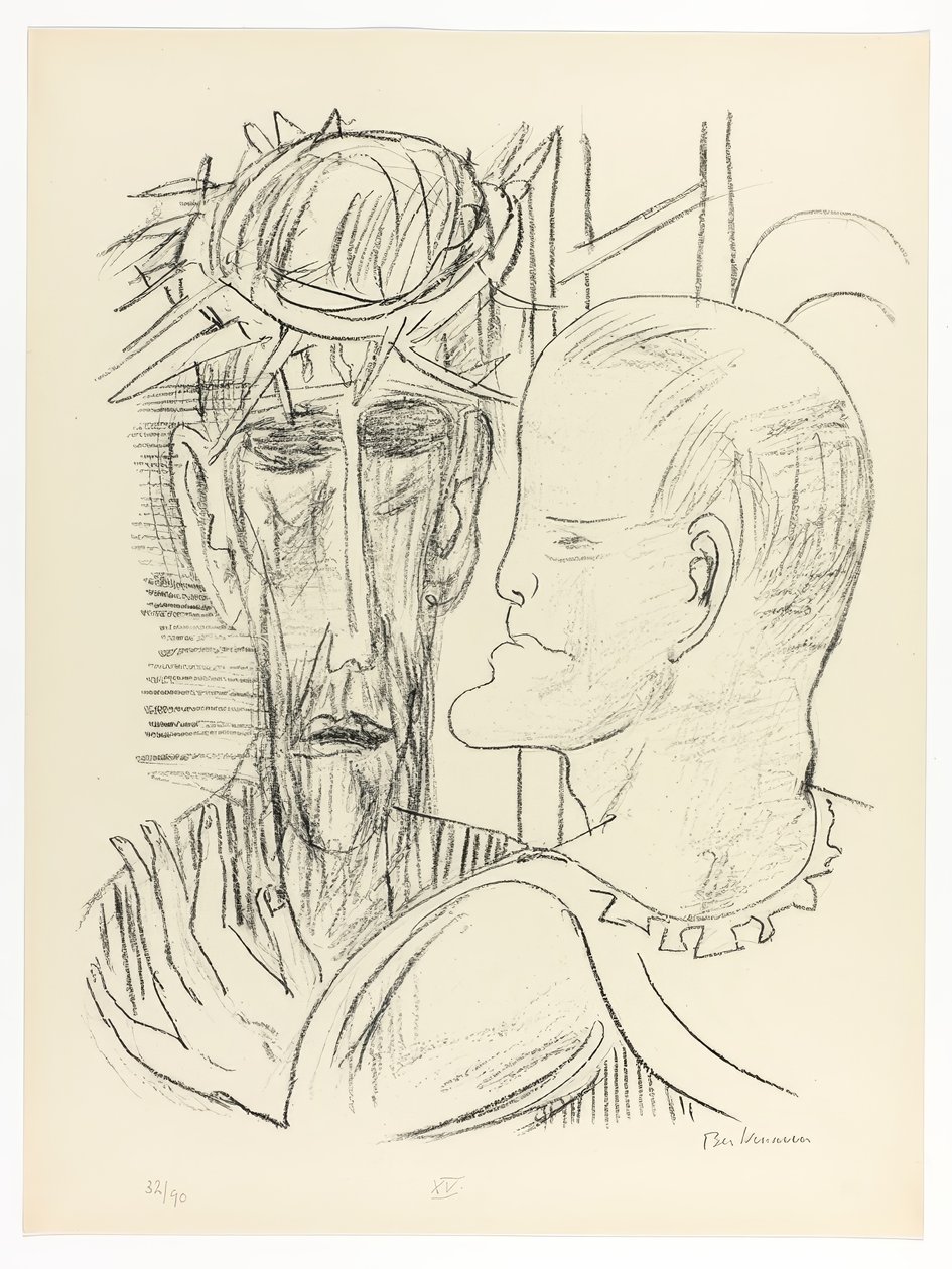 Christ et Pilate, planche 15 de Day and Dream - Max Beckmann