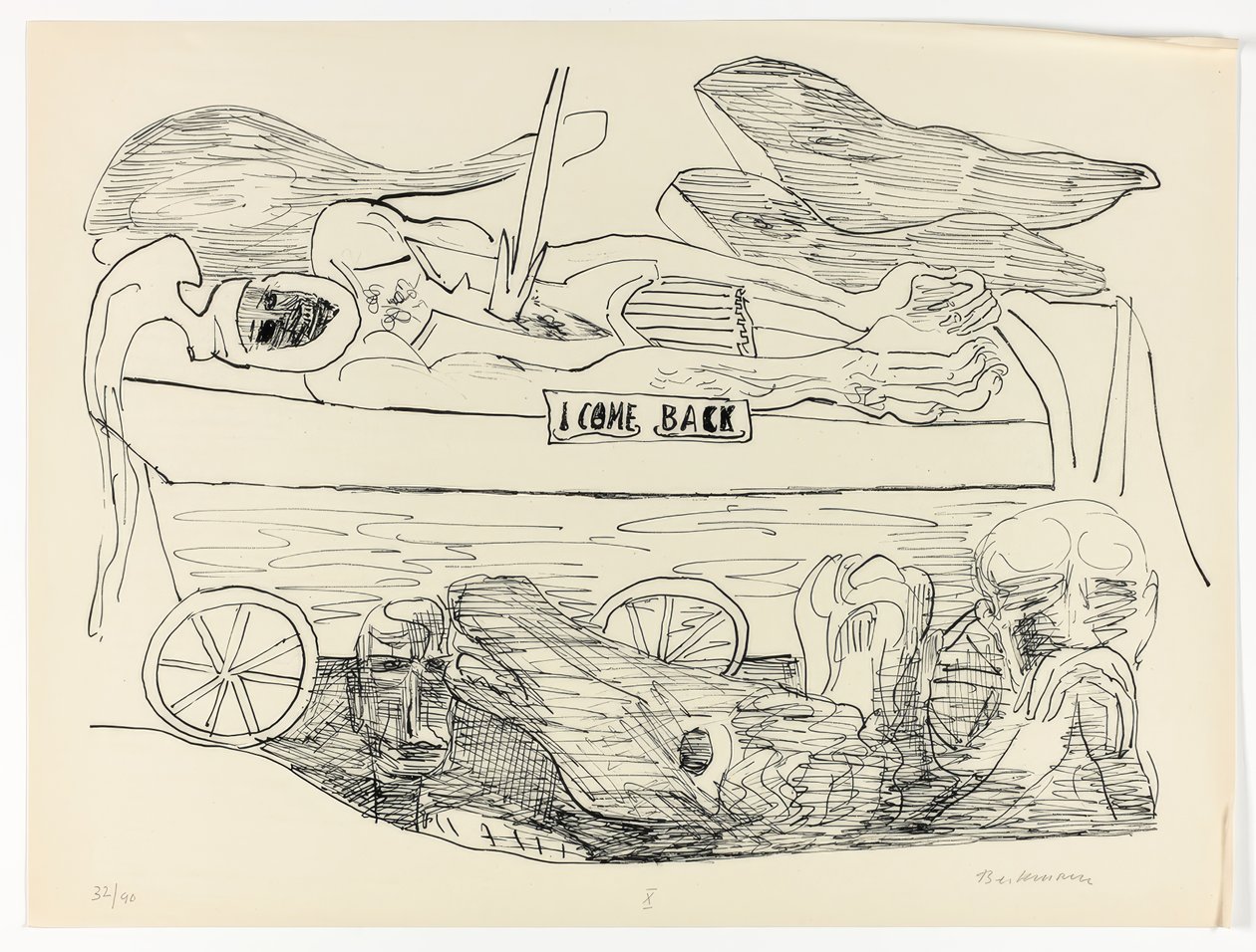 Rêve de guerre, planche 10 de Day and Dream - Max Beckmann