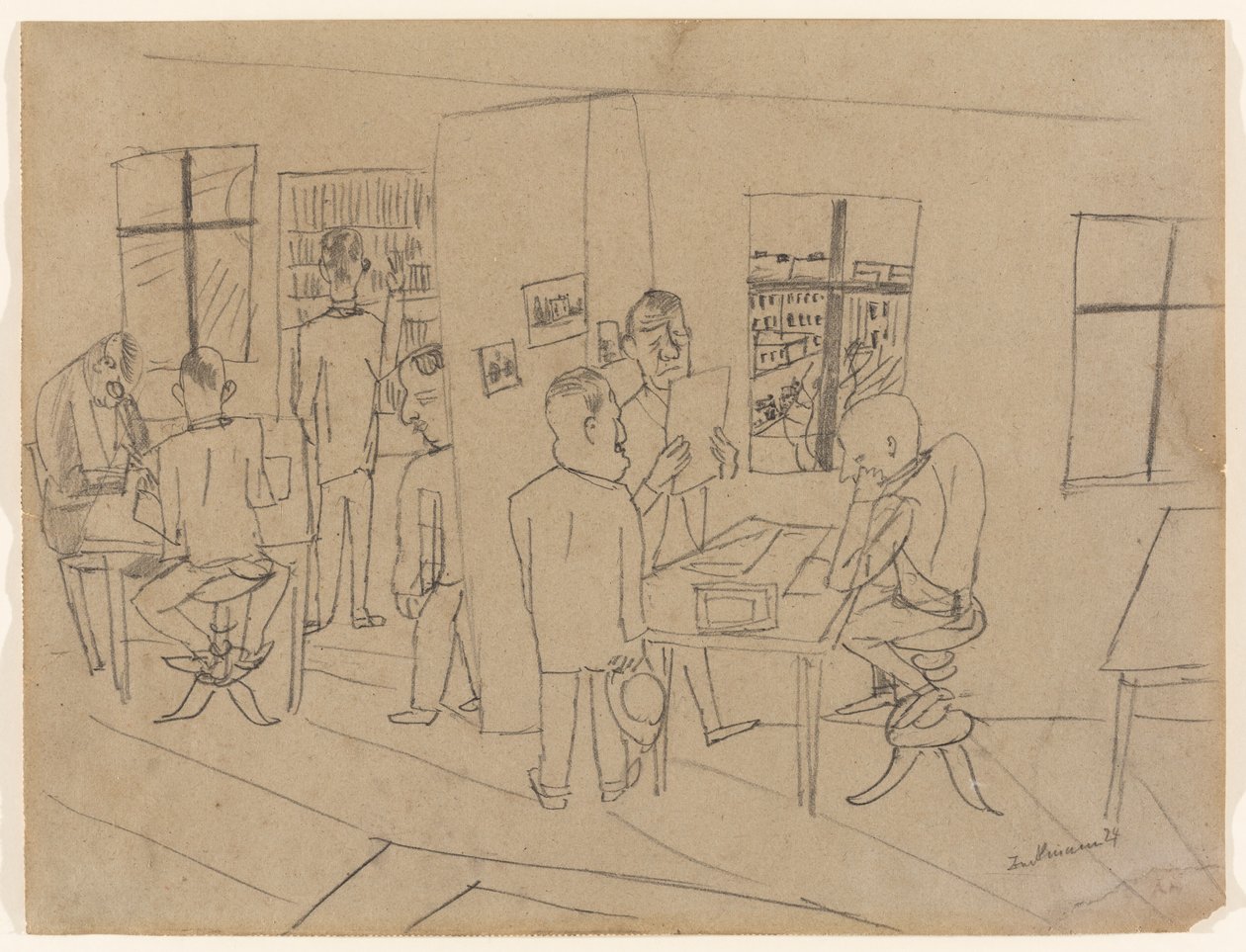 Salle de rédaction - Max Beckmann