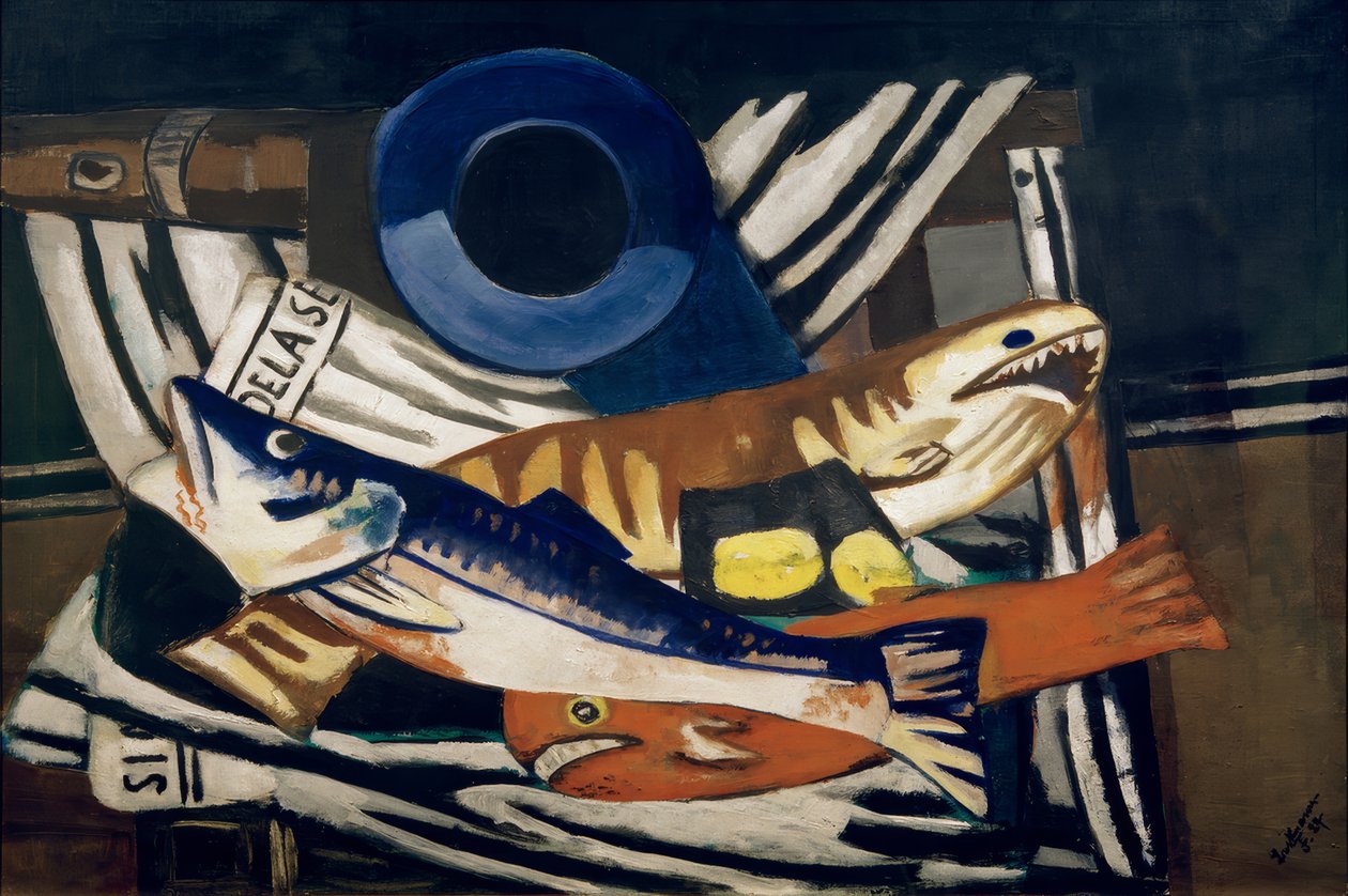 Grande nature morte de poissons - Max Beckmann