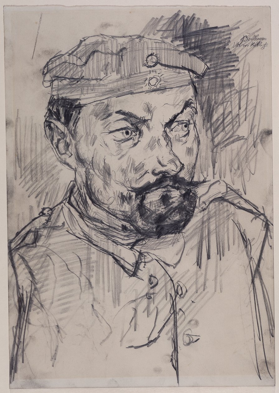 Ernst Pflanz, membre de la Garde nationale, buste - Max Beckmann