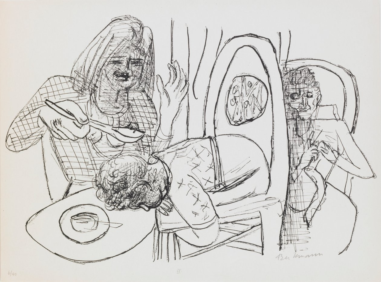 Je ne veux pas manger ma soupe, planche 6 du portfolio « Jour et Rêve » - Max Beckmann