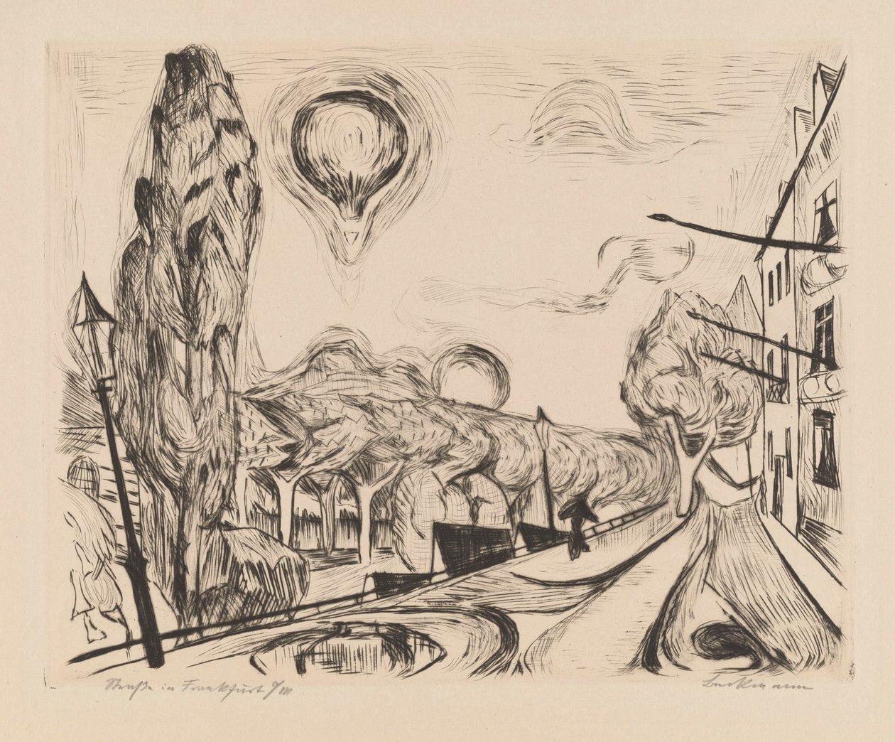 Paysage avec ballon - Max Beckmann