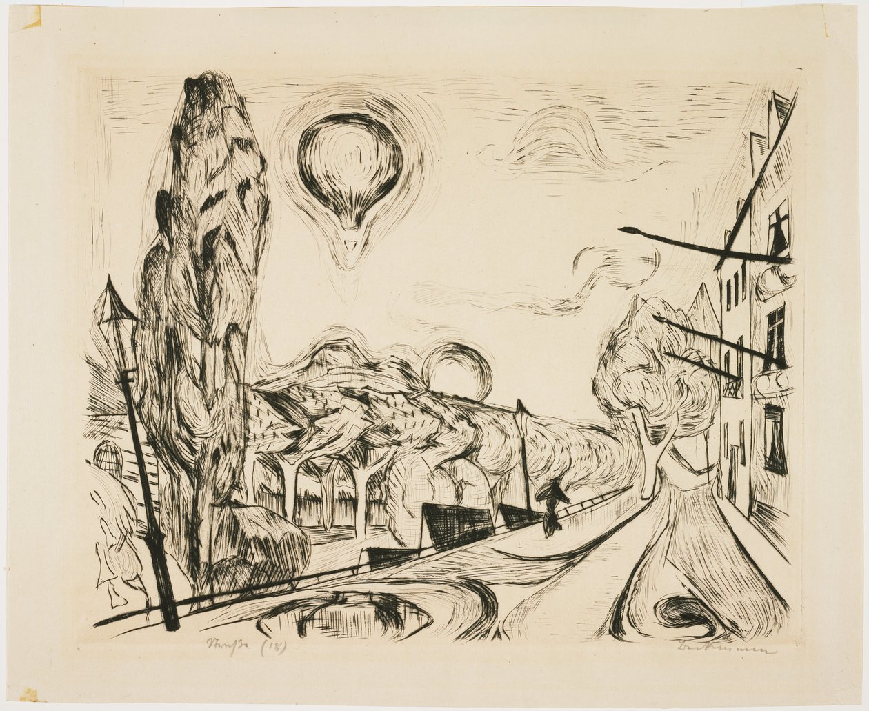 Paysage avec ballon - Max Beckmann