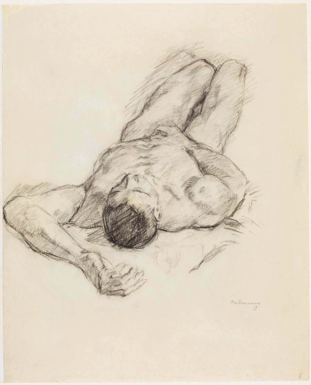 Nu masculin allongé - Max Beckmann