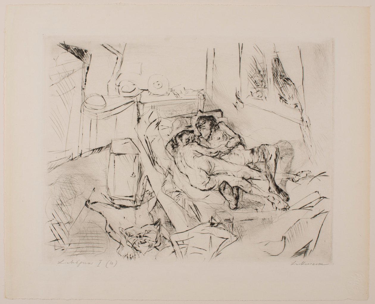 Amoureux I, planche 4 du portfolio « Visages » - Max Beckmann