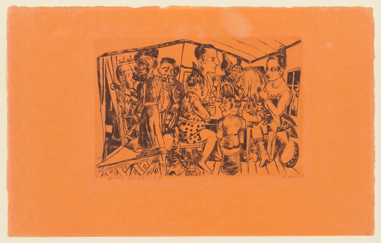 Platte 2 der Serie: Jährlicher Jahrmarkt - Max Beckmann
