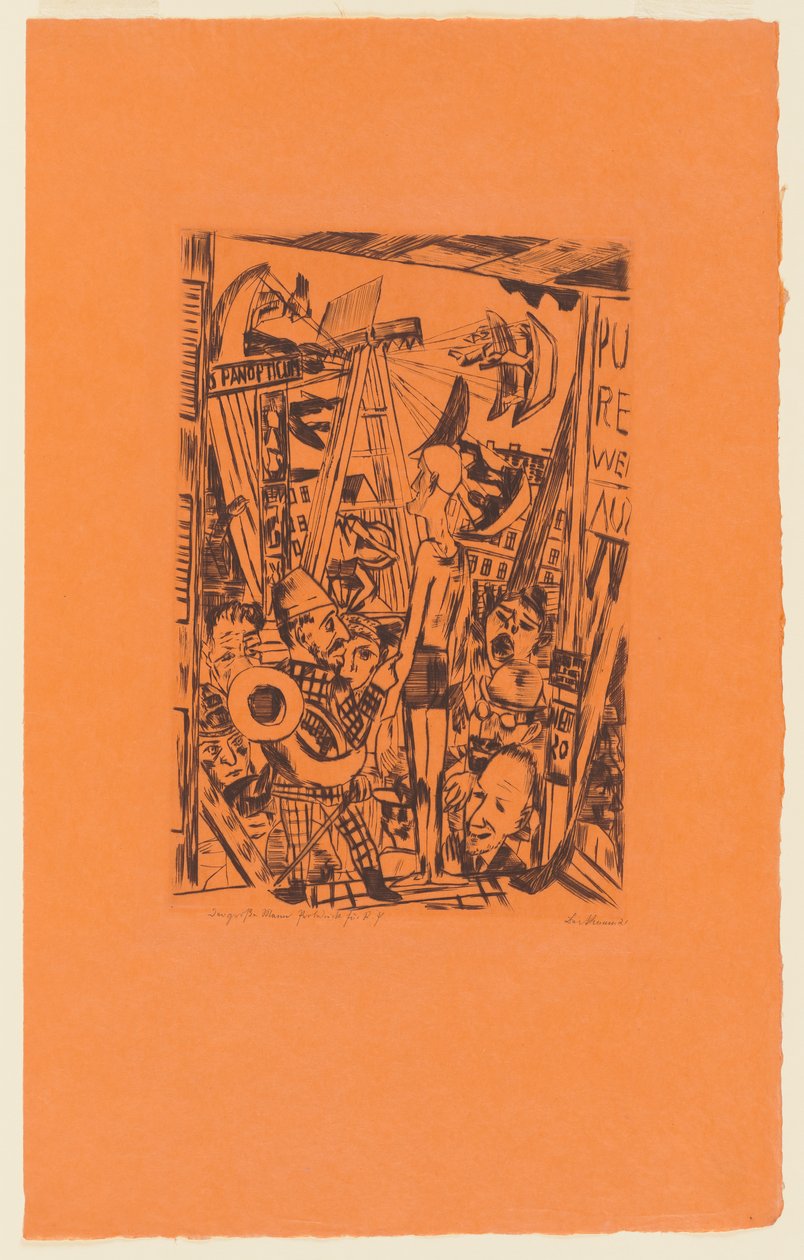 Tafel 5 der Serie: Jährlicher Jahrmarkt - Max Beckmann