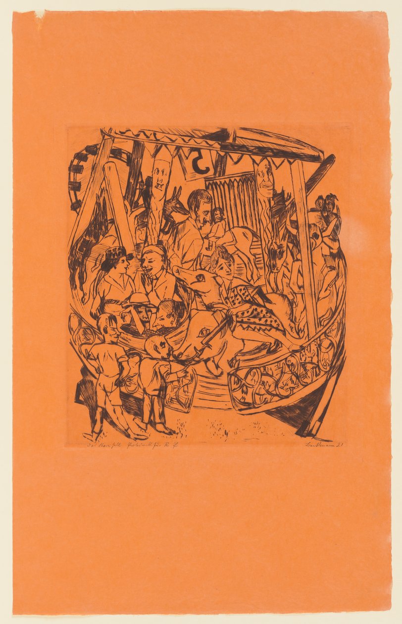 Tafel 7 der Serie: Jahrmarkt - Max Beckmann