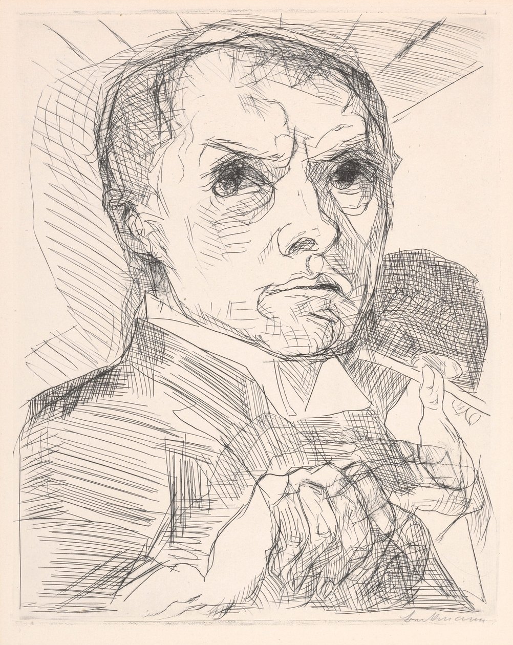 Autoportrait au stylet - Max Beckmann