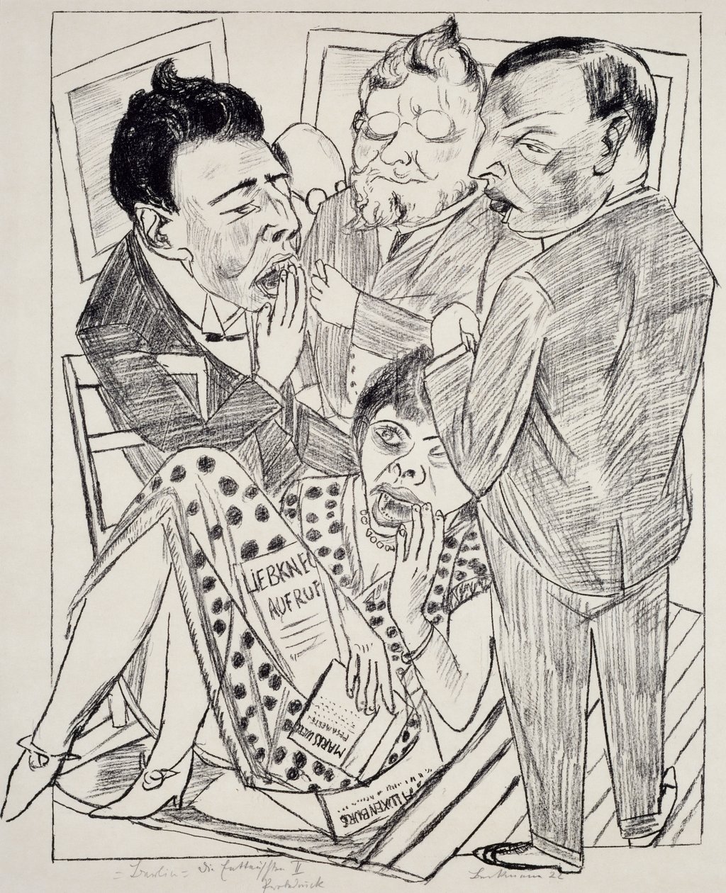 Le Déçu II, par Max Beckmann (1884-1950), lithographie. Allemagne, 20e siècle. - Max Beckmann