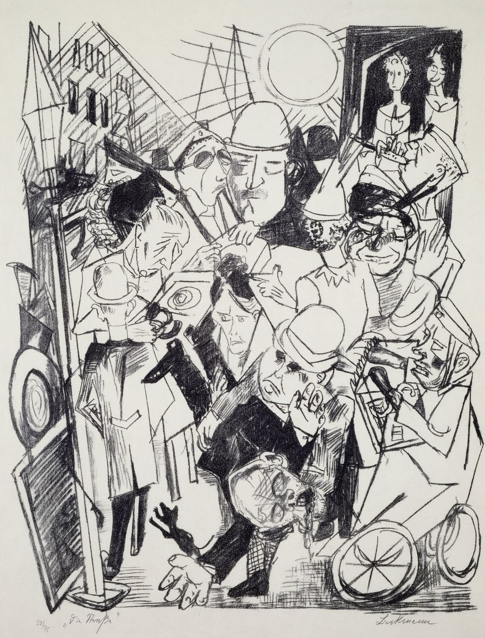 La rue (gravure) - Max Beckmann